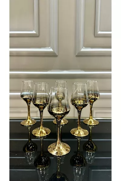 PAŞABAHÇE Footed Coffee Side Water Glass with Titanium Coating