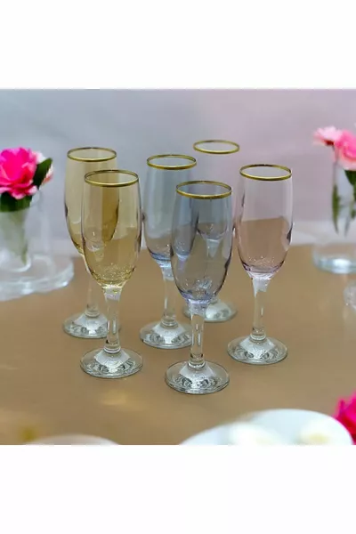 Kahve Yanı Su Bardağı 6 Kişilik 3 Renk