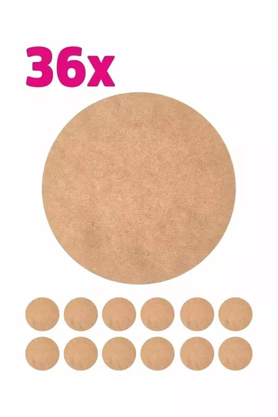 -Piece 3mm Raw MDF Placemats cm Round Serving Coasters