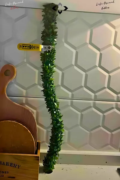 7,5 metre Doğal Yaprak Görünümlü Kopmaz Tel Doğalgaz Borusu Gizleme Teli Yapay Yaprak Sarma Çok Amaç