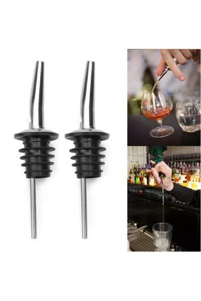 2 Stuks RVS Flessenhouder Oliekan Stop