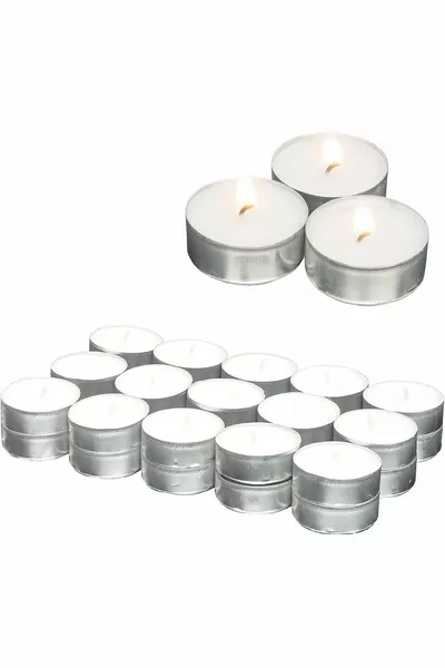 شمعة تي لايت - بيضاء صغيرة دائرية للسطح والطاولة  قطع