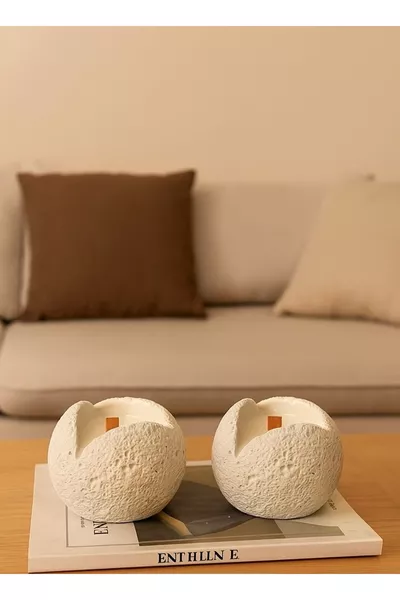 Bougie blanche à motif météore 2 L