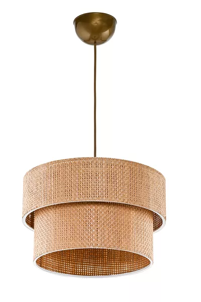 كافيه قلادة عصرية من الخيزران الطبيعي بطابقين