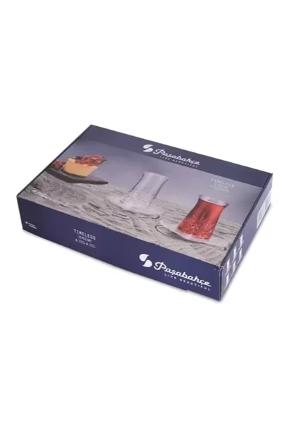 Набор из 6 чайных стаканов и блюдец Timeless, оригинал. В упаковке