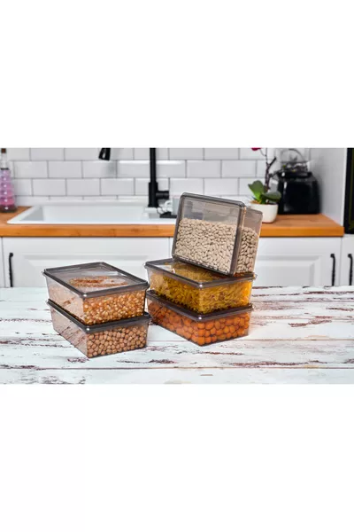 Storage Container  Pieces 1 L Anthracite Freezer, refrigerator, groceries, toys, food, coffee, supplies Box, food