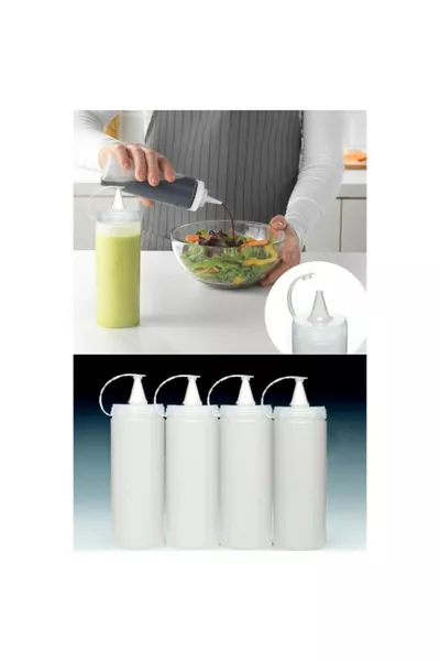Plastik Yağlık Sosluk Şişesi  ml Şeffaf Yağdanlık Şişe Plastik