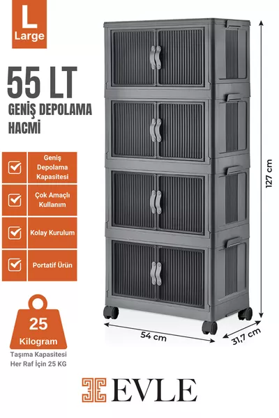 Armoire modulaire pliable 4 compartiments  cm x ,7 cm x  cm