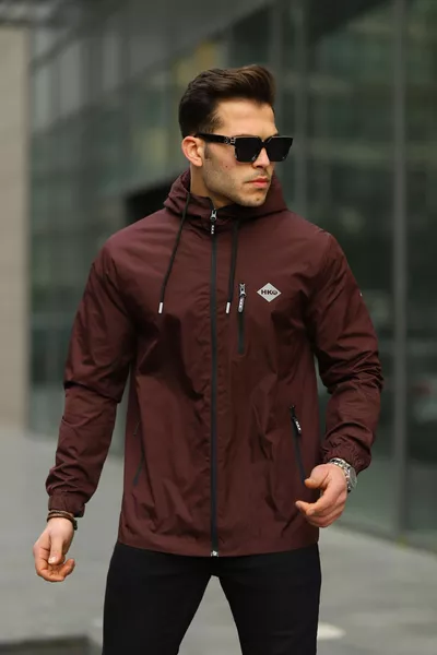 Мужской водонепроницаемый плащ с капюшоном и подкладкой, с карманами