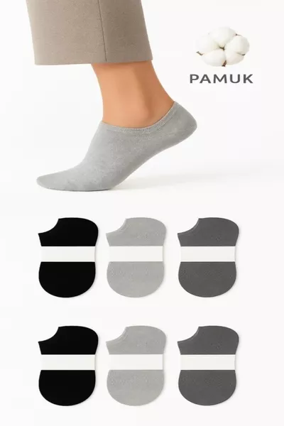 6 زوج من الجوارب القصيرة غير المخيطة للجنسين