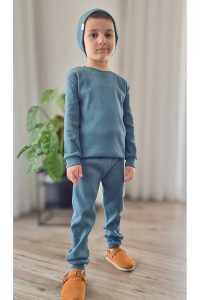 petrol ribbed 3-piece nursery set 