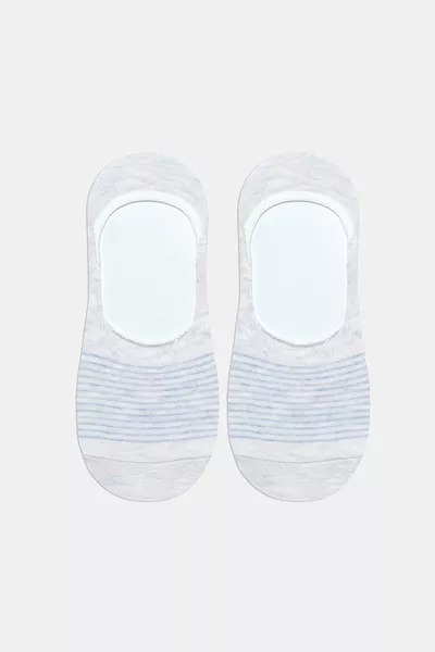 Lines Gri 3er-Pack Ballerina-Socken