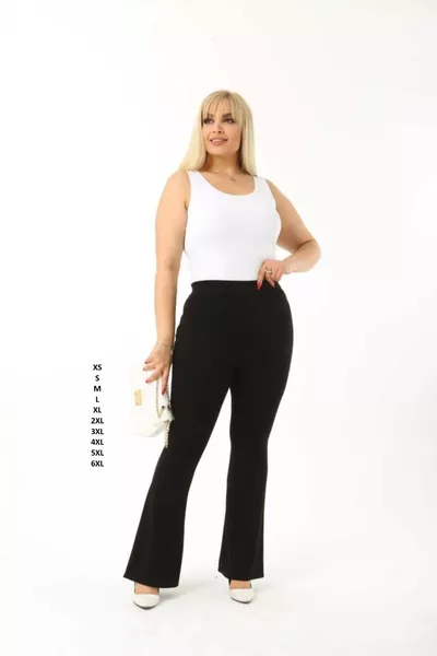 Spanish Style Wide-Leg Plus Size High-Waist Leggings Pants, Large Size Range 3XL 4XL 5XL 6XL
