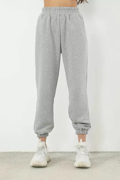 سروال رياضي بقصة ضيقة بأسفل مطاطي