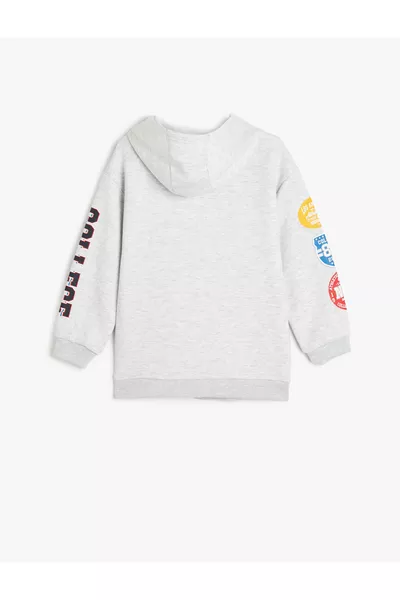 Sweat à capuche imprimé Los Angeles, manches longues, en molleton