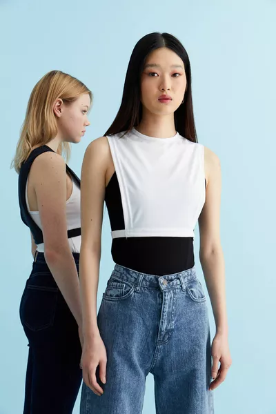 Набор из 2-х воротников без рукавов с высоким горлом, стойка, хиджаб-воротник, хлопковый воротник без рукавов