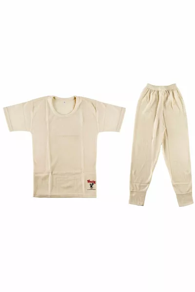 Natural Thermal Wool Children’s Undershirt Set (top + bottom)