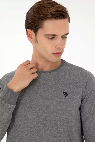 Men's Anthracite Melange Basic Sweatshirt 