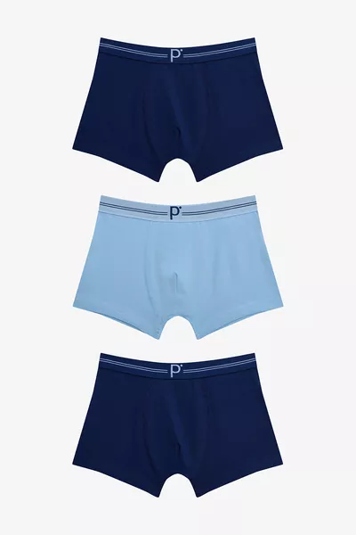 Boys' 3-Pack Dark Blue Tone Boxers