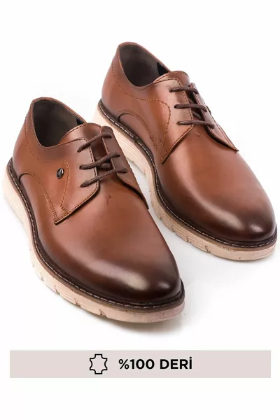 جلد طبيعي ، نعل عالي ، حذاء رجالي كلاسيكي