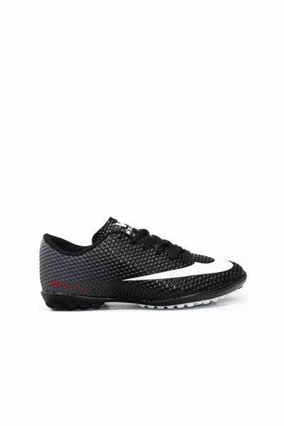  Astroturf Boys Football Sports Shoes BLACK WHITE