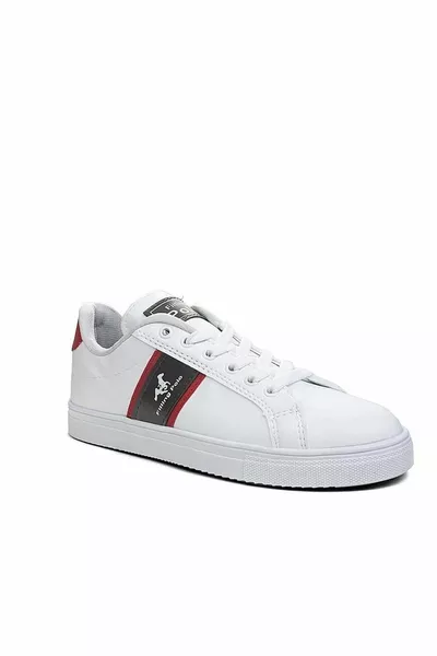 الرجال الأبيض والأحمر عارضة الدانتيل المتابعة فو الجلود الراحة حذاء رياضي لينة وحيد أحذية رياضية عارضة