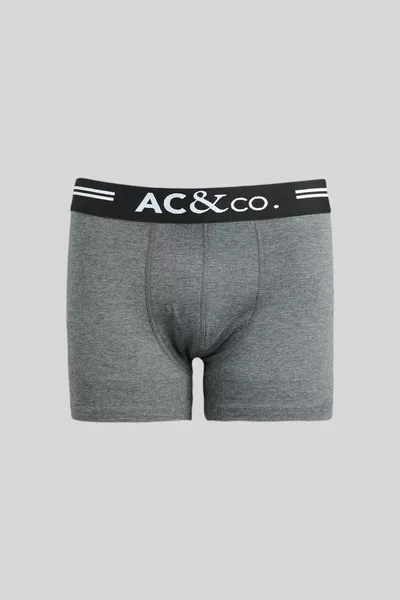 Boxer flessibile da uomo in cotone blu navy-bordeaux-antracite in 3 pezzi