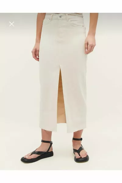 Jeansrock mit Schlitz vorne