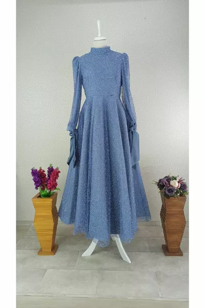  ПАНДЕЛКА КРАЙ НА РЪКАВА ПАНДЕЛКА МЪНИСТА И БРОДИРАНИ КАМЪНИ PERENSES МОДЕЛ ДИЗАЙН ВЕЧЕРНА РОКЛЯ #