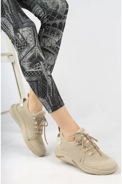 Pasomia  Knitwear Unisex Sneakers BEIGE