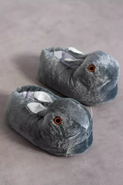 Damen Panduf Kaninchenhausstiefel Hausschuhe Leichte geräuschlose Sohle Dickes Plüschmaterial