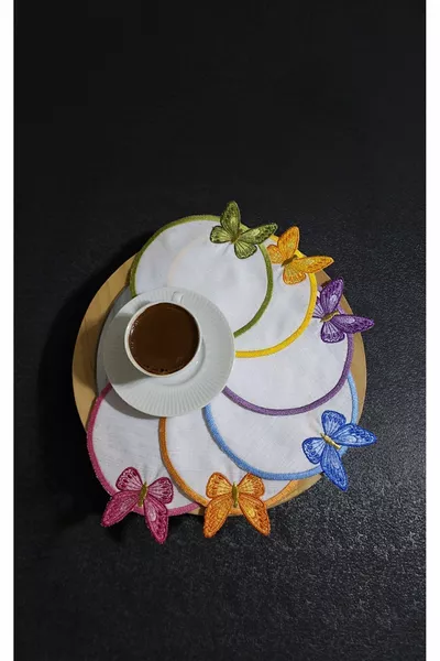 6 Pieces Butterfly Coffee Side Presentation Cocktail Napkin