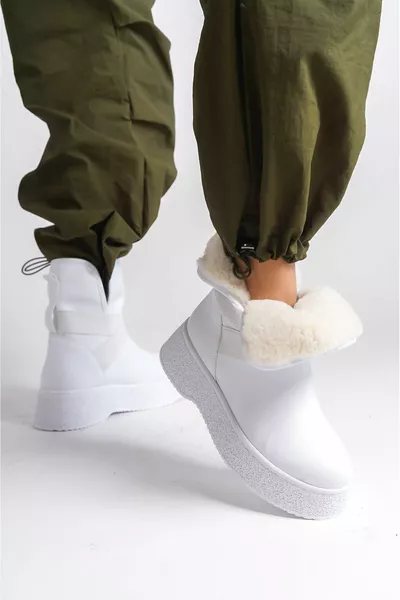 Дамски ботуши за сняг с дебела подметка с козина отвътре