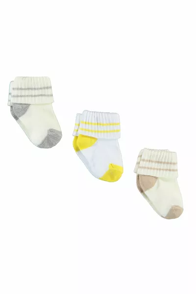 Baby Jungen 3 Socken Set 0-6 Monate Senf