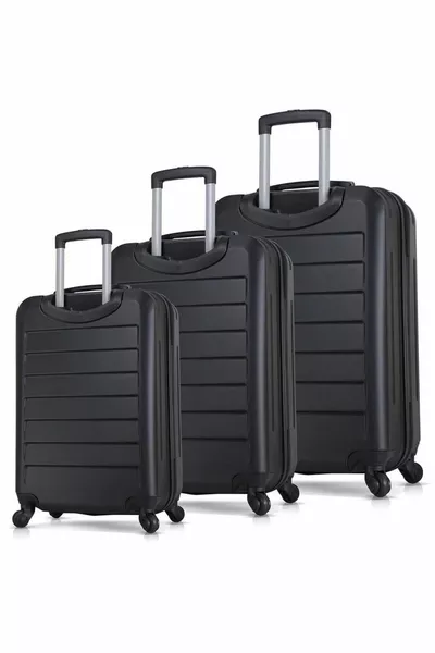 Ruby Abs Cabin Medium und Large Size Schwarz 3-teiliges Kofferset