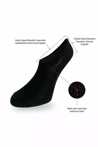 قطن للجنسين غير مرئي / أحذية رياضية جوارب سوداء  قطع