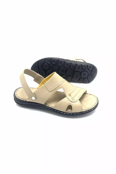 Echt lederen volledig orthopedische grote maat herensandalen