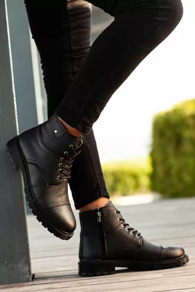 Pelliccia Casual Nera All'interno Fredda E Impermeabile Garantita Robusta Suola In Gomma Antiscivolo Mezzi Stivali