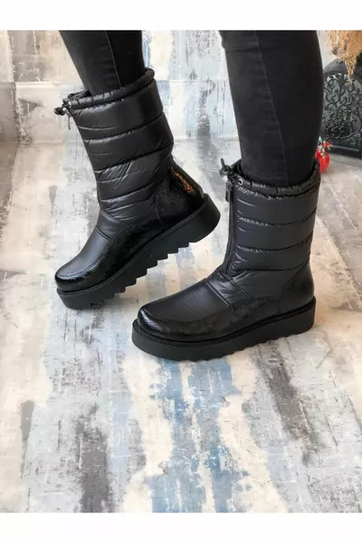 المرأة الداخلية الفراء للماء الأسود براءات الاختراع الجلود أحذية الثلج أحذية الثلج الفراء