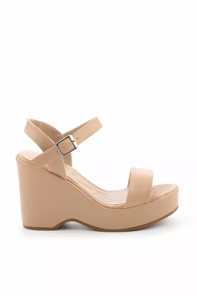 Женские мягкие каблуки телесного цвета 