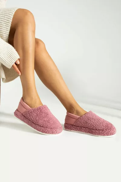 Женские резиновые нескользящие сапоги на нескользящей подошве плюшевые домашние сапоги Panduf Женские домашние сапоги Panduf