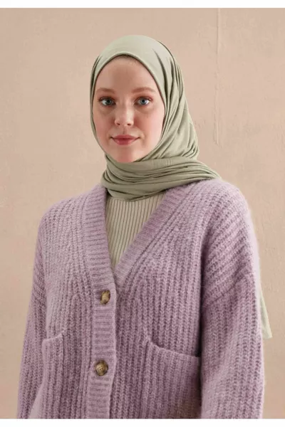 SEIDIGER JACQUARD-SCHAL MIT KRÄHENFUSSMUSTER