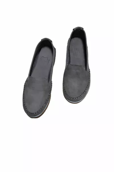 جلد طبيعي عارضة Nubuck الباليه الشقق