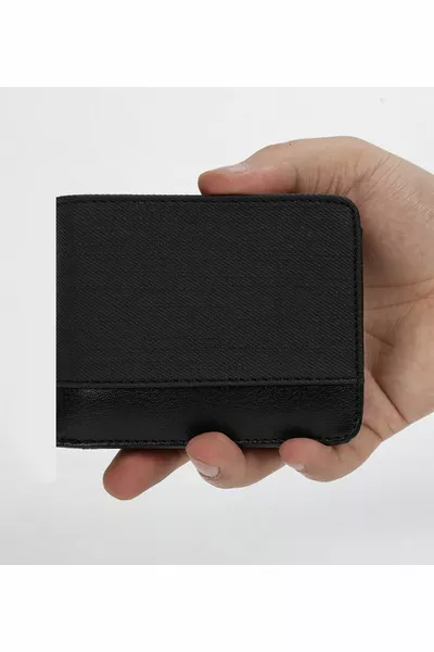 Мъжки кожен колан Портфейл Държач за карти Метална запалка Подаръчен комплект