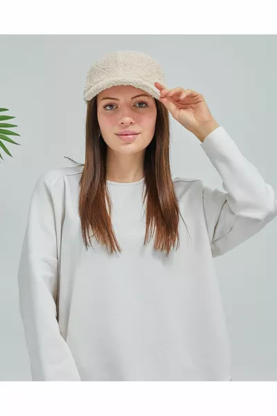 Дамска зимна плюшена шапка Модерна бейзболна шапка