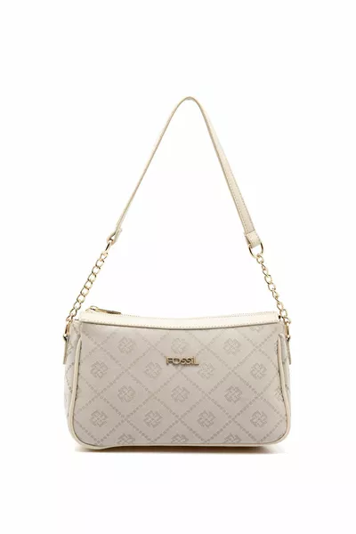 Бежевая сумка через плечо 