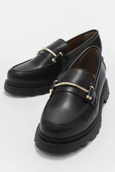 Dual Black Skin Women's Oxford Shoes