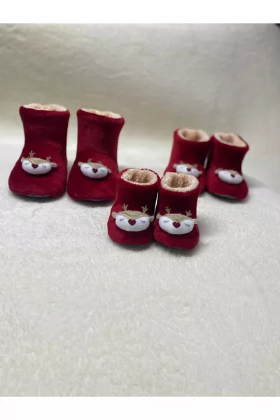 أحمر عائلة بانتدوف - بوت منزلي - نعل غير قابل للانزلاق