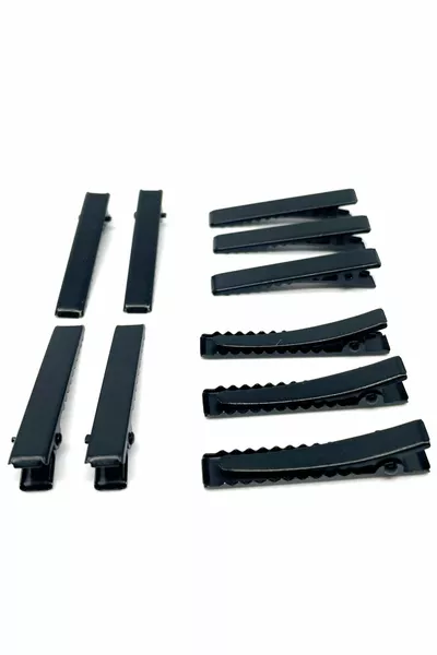 Boucle à pince en métal de couleur noire, boucle à pince pour la fabrication de boucles, boucle en alligator 5,5 cm  pièces