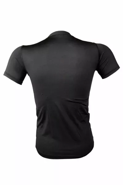 Men's Military Thermal Microfiber Short Sleeve Black T-Shirt